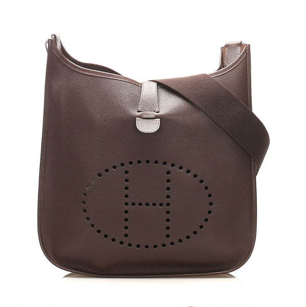 エルメス エウ゛リンⅡＧＭ ブラウン ヴォーエプソン ショルダーバッグ レディース HERMES □I刻印（2005年製）刻印 中古