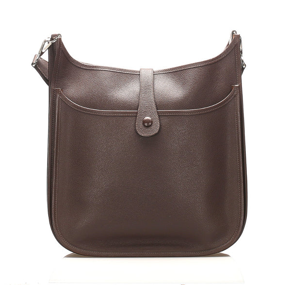 エルメス エウ゛リンⅡＧＭ ブラウン ヴォーエプソン ショルダーバッグ レディース HERMES □I刻印（2005年製）刻印 中古