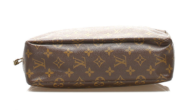 ルイ ヴィトン モノグラム トゥルース・トワレット２８ M47522 ブラウン PVC レザー ポーチ レディース LOUIS VUITTON 中古