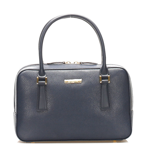 バーバリー ネイビー 紺 レザー ハンドバッグ レディース BURBERRY 中古