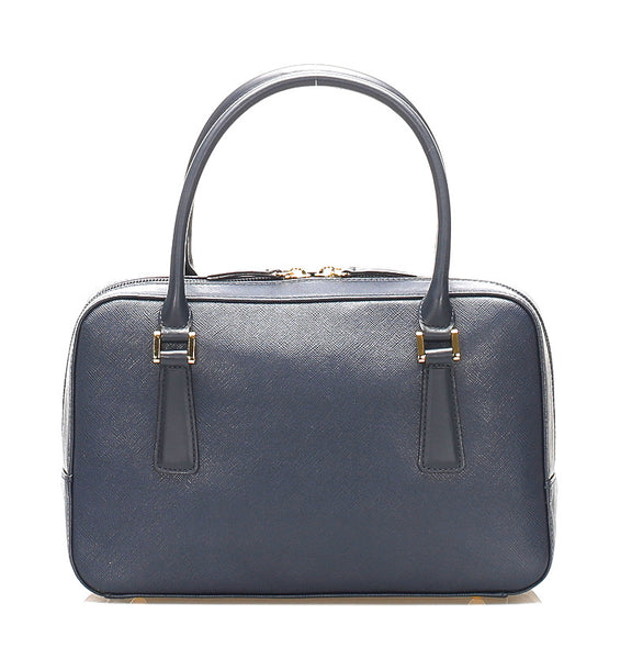 バーバリー ネイビー 紺 レザー ハンドバッグ レディース BURBERRY 中古