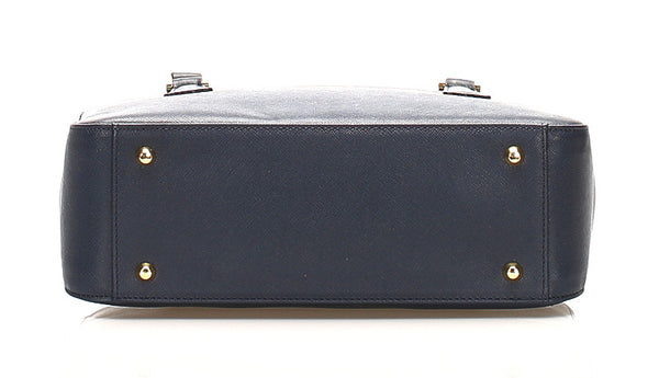 バーバリー ネイビー 紺 レザー ハンドバッグ レディース BURBERRY 中古