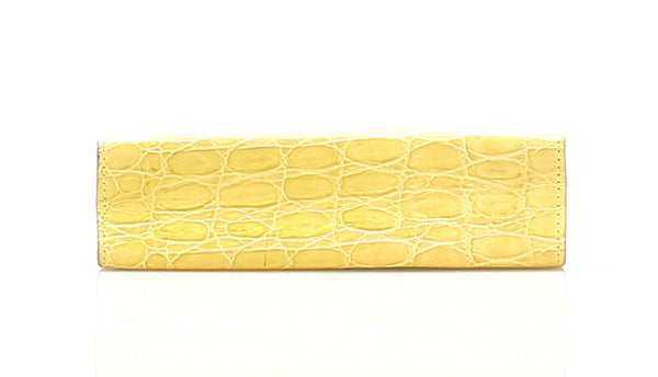 サルヴァトーレフェラガモ ヴァラリボン 22 3054 イエロー クロコ型押し ショルダーバッグ レディース Salvatore Ferragamo 中古