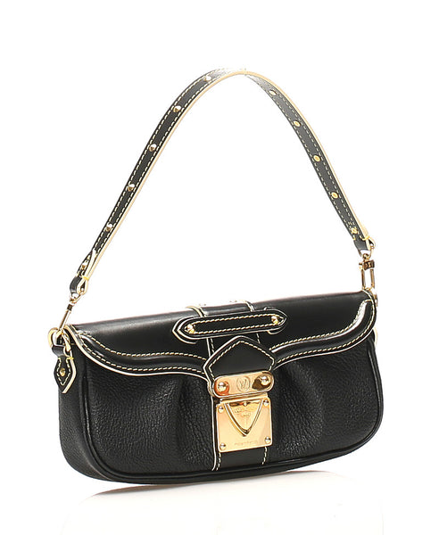 ルイ ヴィトン スハリ プレシュー M91776 ブラック 黒 レザー ハンドバッグ レディース LOUIS VUITTON 中古