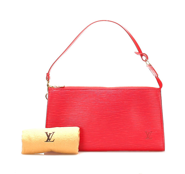 ルイ ヴィトン エピ アクセソワール M5298E レッド レザー アクセサリーポーチ レディース LOUIS VUITTON 中古