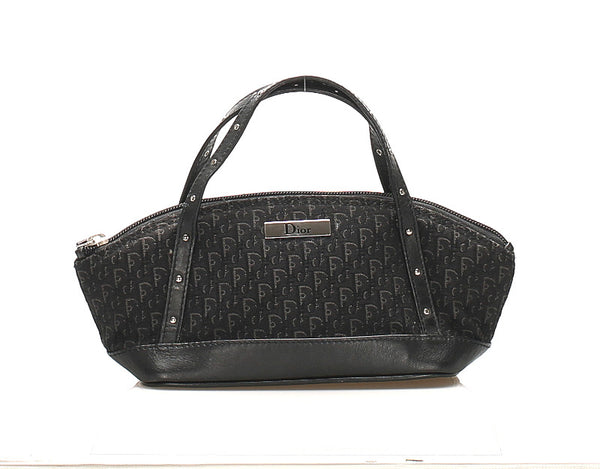 ディオール トロッター ハンドバッグ ブラック 黒 キャンバス ハンドバッグ  Dior 中古