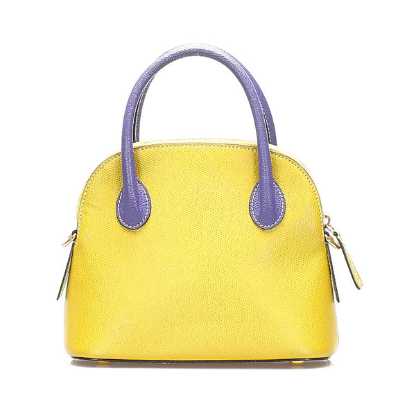 セリーヌ バイカラー ボリード型 レザー ハンドバッグ レディース CELINE 中古