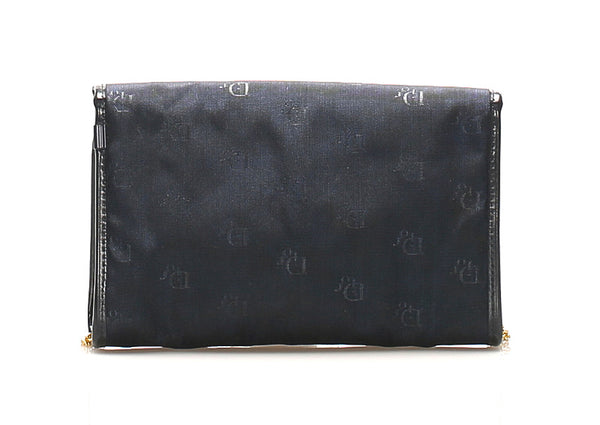 ディオール トロッター ネイビー ナイロン レザー チェーン ショルダーバッグ レディース Dior 中古