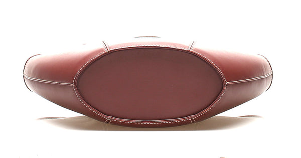 カルティエ マスト　 ボルドー レザー ショルダーバッグ レディース CARTIER 中古