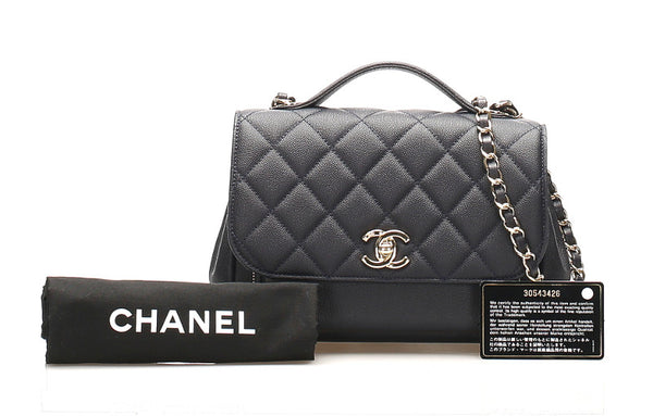 シャネル マトラッセ ネイビー レザー ハンドバッグ ショルダーバッグ 2WAY レディース CHANEL 中古