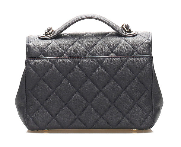 シャネル マトラッセ ネイビー レザー ハンドバッグ ショルダーバッグ 2WAY レディース CHANEL 中古