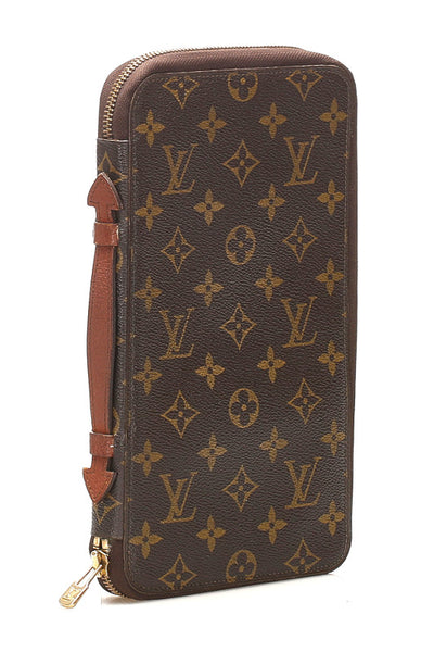 ルイ ヴィトン モノグラム ポッシュエスカパド M60113 ブラウン 茶 PVC レザー 二つ折り財布 ユニセックス LOUIS VUITTON 中古