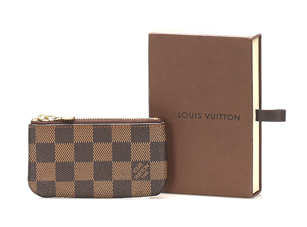 ルイ ヴィトン ダミエ ポシェット・クレ M62650 ブラウン PVC コインケース レディース LOUIS VUITTON 中古