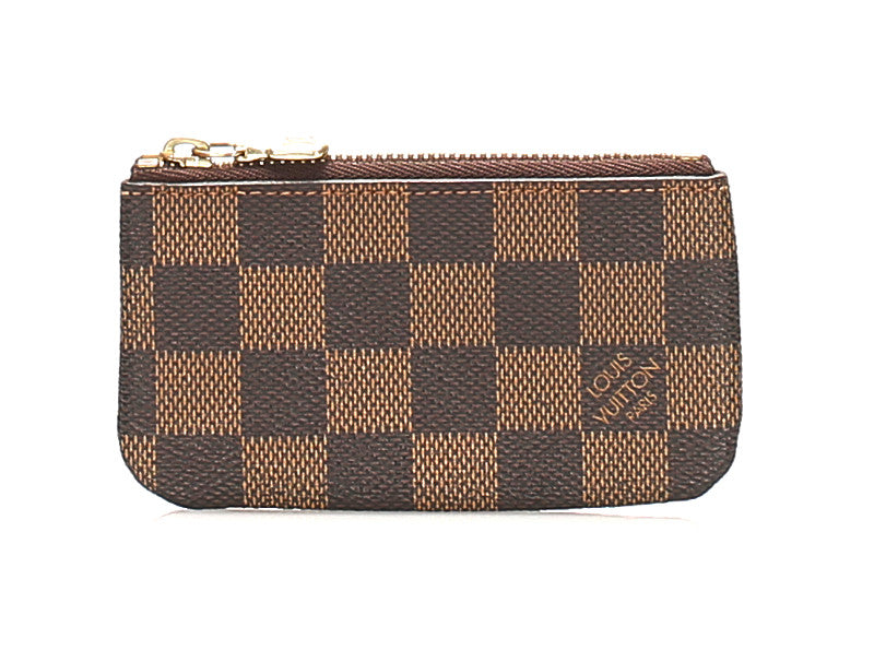 ルイ ヴィトン ダミエ ポシェット・クレ M62650 ブラウン PVC コインケース レディース LOUIS VUITTON 中古