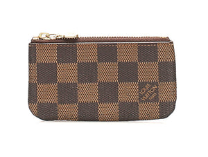 ルイ ヴィトン ダミエ ポシェット・クレ M62650 ブラウン PVC コインケース レディース LOUIS VUITTON 中古