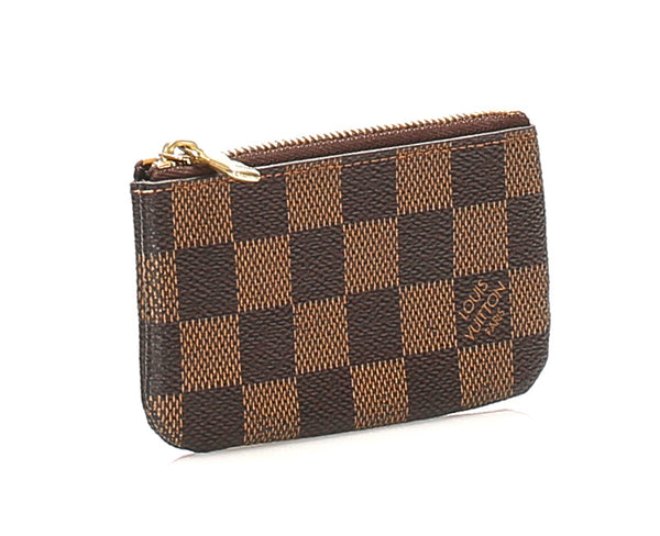 ルイ ヴィトン ダミエ ポシェット・クレ M62650 ブラウン PVC コインケース レディース LOUIS VUITTON 中古