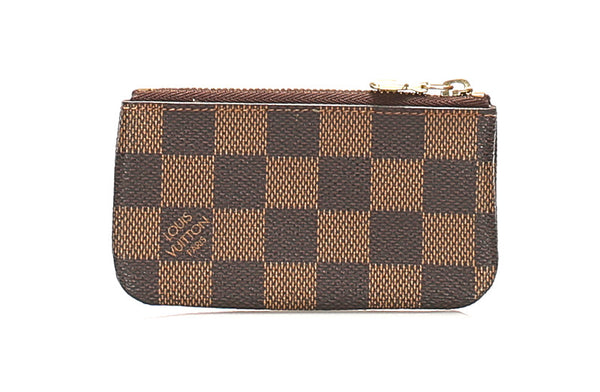 ルイ ヴィトン ダミエ ポシェット・クレ M62650 ブラウン PVC コインケース レディース LOUIS VUITTON 中古