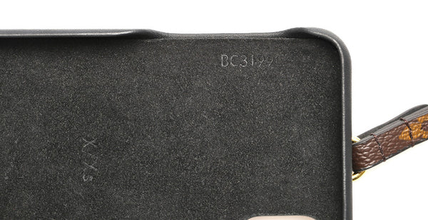 ルイ ヴィトン モノグラム M68793 ブラック ブラウン レザー iphonex XS ユニセックス LOUIS VUITTON 中古
