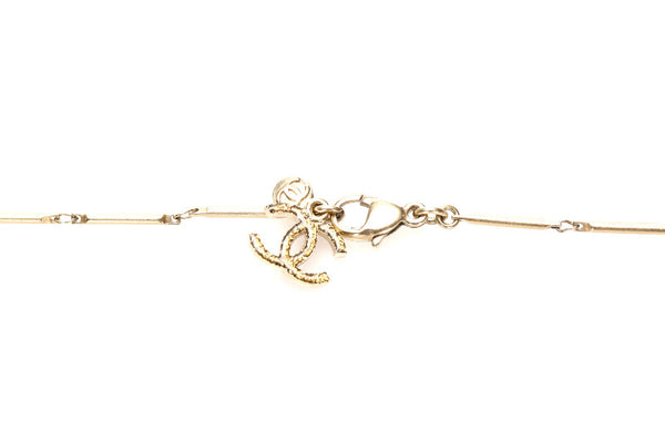 シャネル ゴールド メッキ ココマーク ラインストーン ネックレス レディース CHANEL 中古