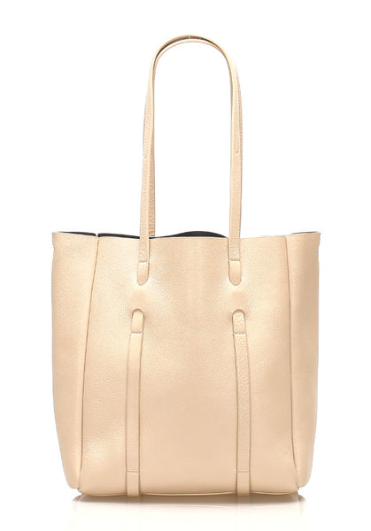 バレンシアガ 489813 ベージュ レザー トートバッグ レディース BALENCIAGA 中古