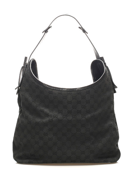 グッチ GGキャンバス ブラック 黒 キャンバス ショルダーバッグ レディース GUCCI 中古