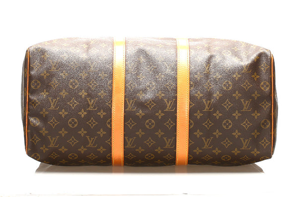 ルイ ヴィトン モノグラム キーポル50 M41426 ブラウン 茶 PVC レザー ボストンバッグ ユニセックス LOUIS VUITTON 中古