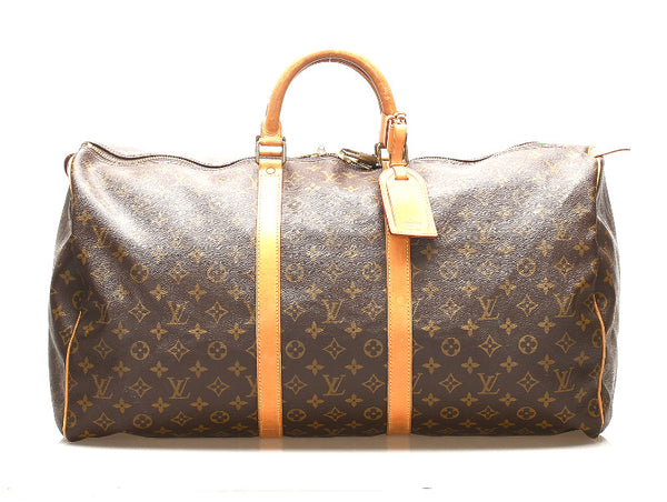 ルイ ヴィトン モノグラム キーポル55 M41424 ブラウン 茶 PVC レザー ボストンバッグ ユニセックス LOUIS VUITTON 中古