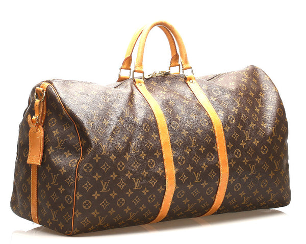 ルイ ヴィトン モノグラム キーポル バンドリエール60 M41412 ブラウン 茶 PVC ボストンバッグ レディース LOUIS VUITTON 中古