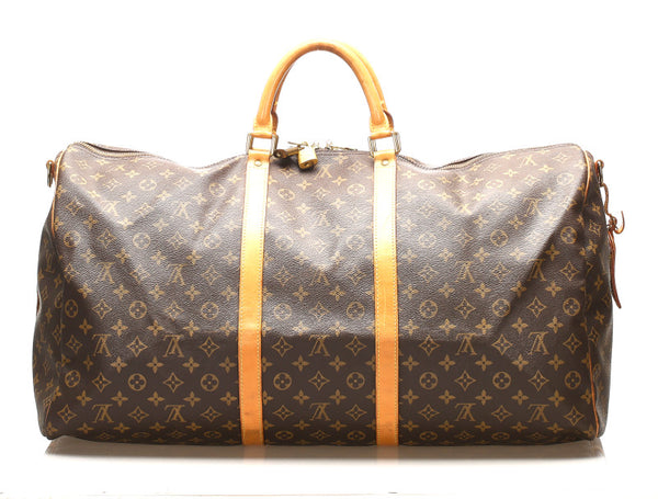 ルイ ヴィトン モノグラム キーポル バンドリエール60 M41412 ブラウン 茶 PVC ボストンバッグ レディース LOUIS VUITTON 中古