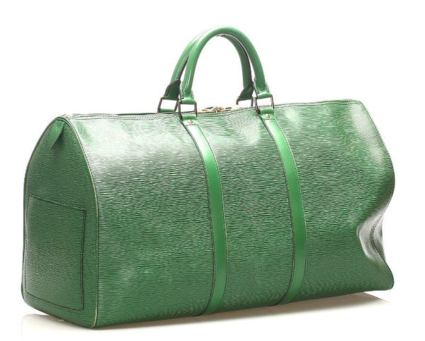 ルイ ヴィトン エピ キーポル50 M42964 グリーン 緑 レザー ボストンバッグ ユニセックス LOUIS VUITTON 中古