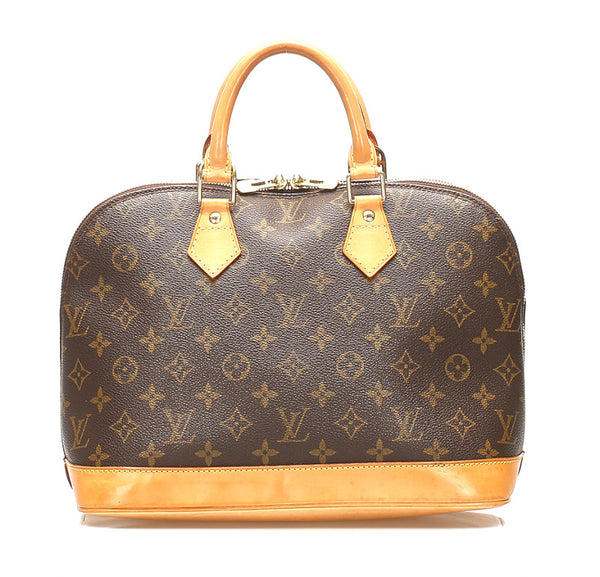 ルイ ヴィトン モノグラム アルマ M53151 ブラウン 茶 PVC レザー ハンドバッグ レディース LOUIS VUITTON 中古