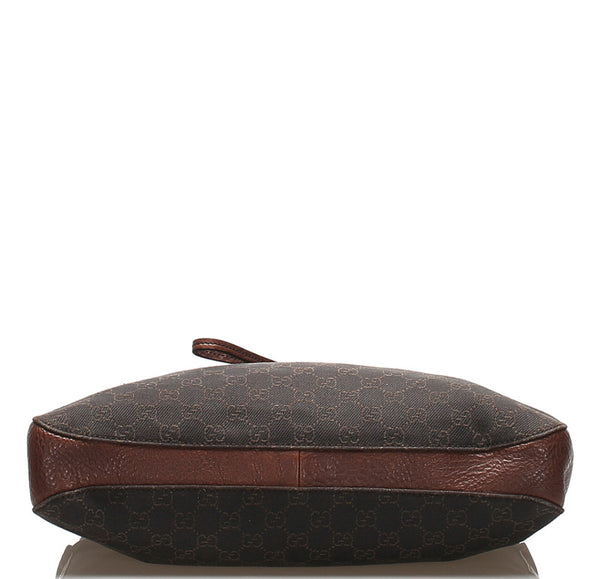 グッチ GGキャンバス 101975 ブラウン キャンバス レザー ショルダーバッグ レディース GUCCI 中古