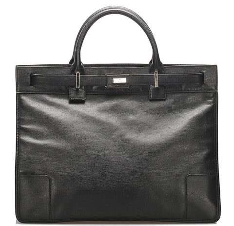 グッチ 002・1090 ブラック 黒 レザー ハンドバッグ レディース GUCCI 中古