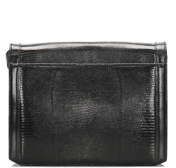 イヴ サンローラン ブラック 黒 レザー ショルダーバッグ レディース YVES SAINT LAURENT 中古