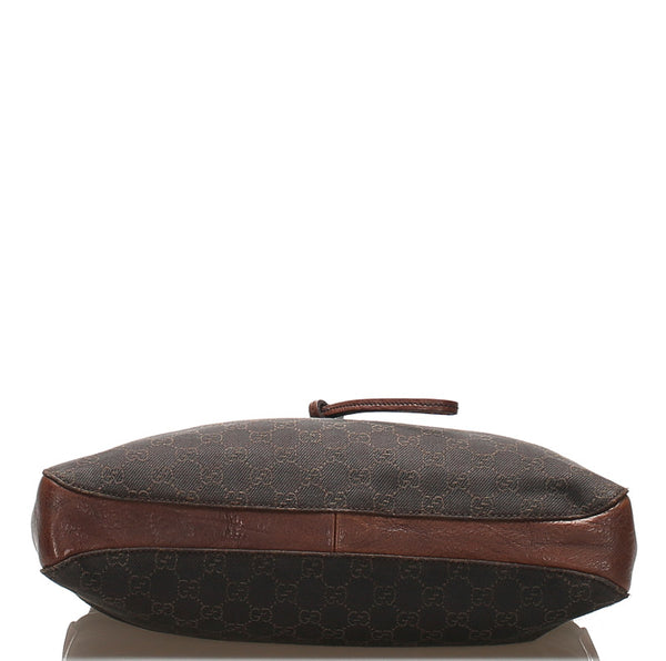 グッチ GGキャンバス 101975 ブラウン キャンバス レザー ショルダーバッグ レディース GUCCI 中古