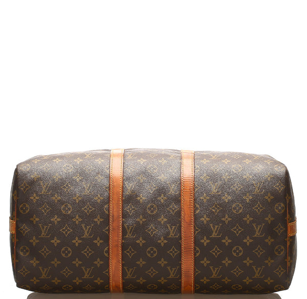 ルイ ヴィトン モノグラム キーポル バンドリエール50 M41416 ブラウン 茶 PVC レザー ボストンバッグ ユニセックス LOUIS VUITTON 中古