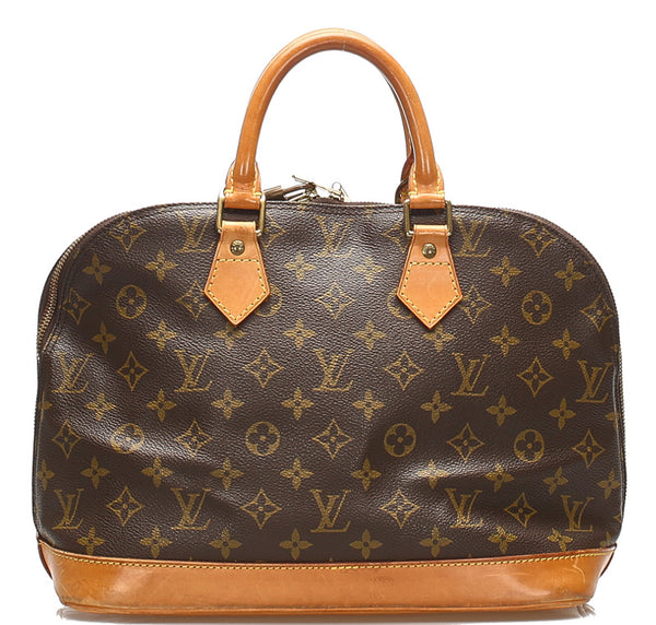 ルイ ヴィトン モノグラム アルマ M53150 ブラウン PVC レザー ハンドバッグ レディース LOUIS VUITTON 中古