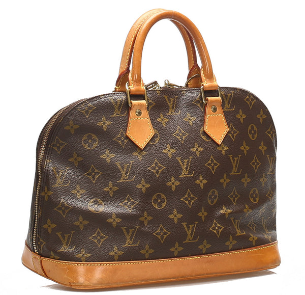 ルイ ヴィトン モノグラム アルマ M53150 ブラウン PVC レザー ハンドバッグ レディース LOUIS VUITTON 中古