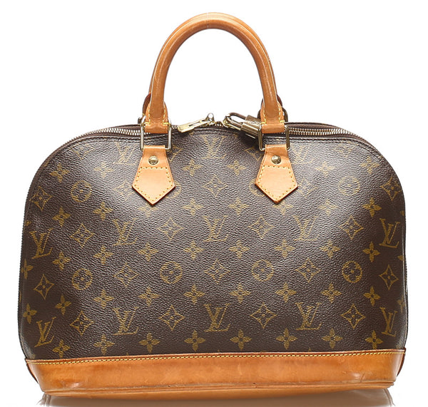ルイ ヴィトン モノグラム アルマ M53150 ブラウン PVC レザー ハンドバッグ レディース LOUIS VUITTON 中古