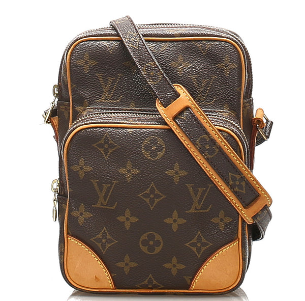ルイ ヴィトン モノグラム アマゾン M45236 ブラウン PVC レザー 斜め掛け ショルダーバッグ ユニセックス LOUIS VUITTON 中古