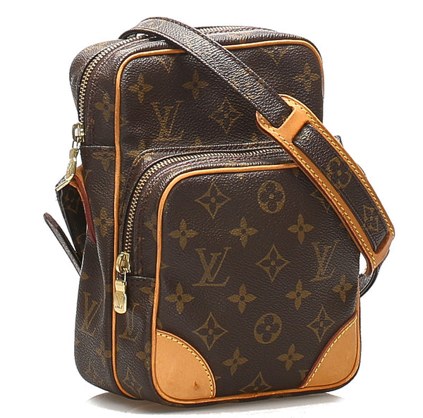 ルイ ヴィトン モノグラム アマゾン M45236 ブラウン PVC レザー 斜め掛け ショルダーバッグ ユニセックス LOUIS VUITTON 中古