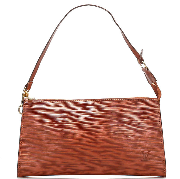 ルイ ヴィトン エピ アクセソワール M52953 ブラウン 茶 レザー ポーチ レディース LOUIS VUITTON 中古