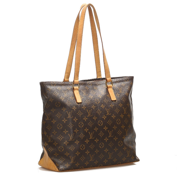 ルイ ヴィトン モノグラム カバメゾ M51151 ブラウン 茶 PVC レザー トートバッグ レディース LOUIS VUITTON 中古