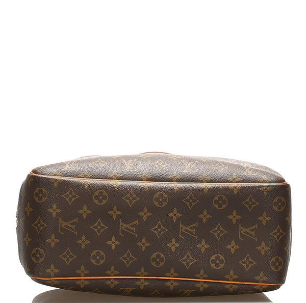 ルイ ヴィトン モノグラム ドーヴィル M47270 ブラウン 茶 PVC レザー ハンドバッグ レディース LOUIS VUITTON 中古
