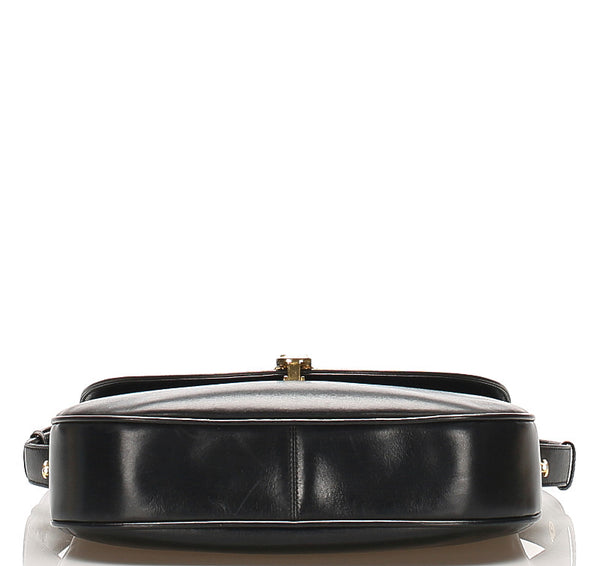 グッチ ブラック 黒 レザー ショルダーバッグ レディース GUCCI 中古