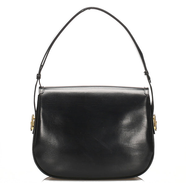 グッチ ブラック 黒 レザー ショルダーバッグ レディース GUCCI 中古