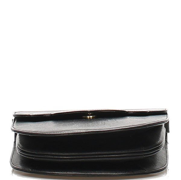 イヴ サンローラン ブラック 黒 レザー ハンドバッグ レディース YVES SAINT LAURENT 中古