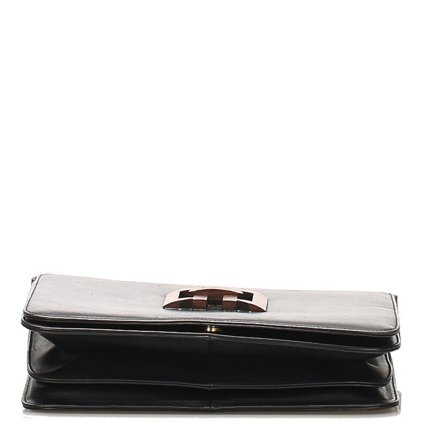 サルヴァトーレフェラガモ AQ21 7722 ブラック レザー 肩掛け ショルダーバッグ レディース Salvatore Ferragamo 中古