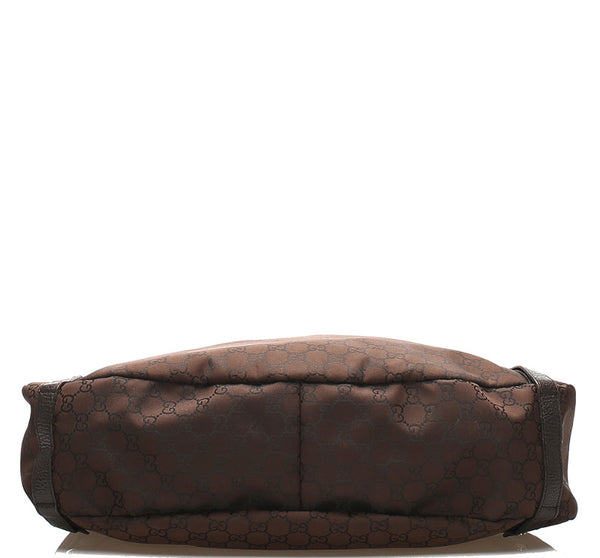 グッチ GGキャンバス ブラウン キャンバス レザー トートバッグ レディース GUCCI 中古