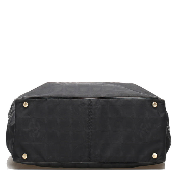 シャネル ニュートラベルライン 8番台 ブラック 黒 ナイロン レザー トートバッグ レディース CHANEL 中古
